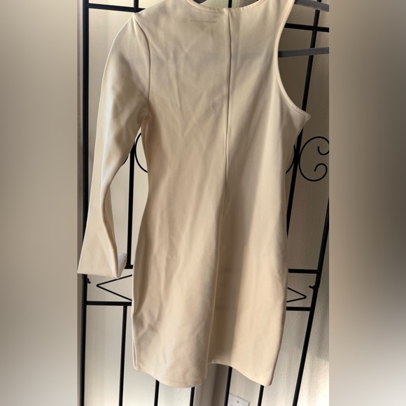 Abercrombie & Fitch One-Shoulder Cream Bodycon Mini Dress - Petite Size XXSP - Picture 8 of 11